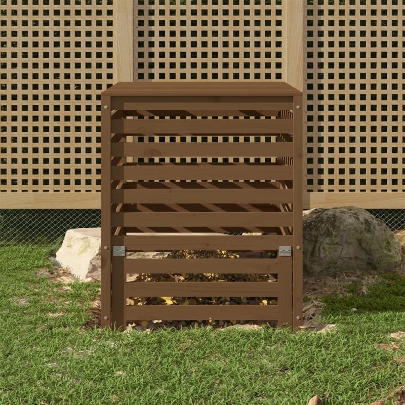 vidaXL Compostiera Miele 82,5x82,5x99,5 cm in Legno Massello di Pino vidaXL Compostiera Miele 82,5x82,5x99,5 cm in Legno Massello di Pino