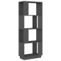 Libreria/Divisorio Grigio 51x25x132 cm Legno Massello di Pino Libreria/Divisorio Grigio 51x25x132 cm Legno Massello di Pino