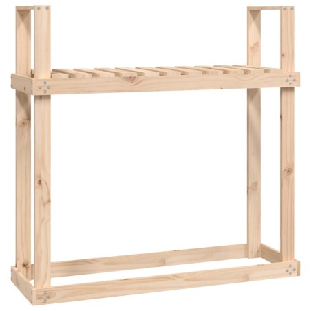 vidaXL Portalegna 110x35x108,5 cm in Legno Massello di Pino
