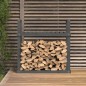 vidaXL Portalegna Grigio 110x35x108,5 cm in Legno Massello di Pino vidaXL Portalegna Grigio 110x35x108,5 cm in Legno Massello di Pino