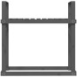 vidaXL Portalegna Grigio 110x35x108,5 cm in Legno Massello di Pino vidaXL Portalegna Grigio 110x35x108,5 cm in Legno Massello di Pino