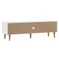 Mobile TV MOLDE Bianca 158x40x49 cm in Legno Massello di Pino Mobile TV MOLDE Bianca 158x40x49 cm in Legno Massello di Pino