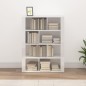 Credenza Bianco Lucido 80x30x106 cm in Legno Multistrato Credenza Bianco Lucido 80x30x106 cm in Legno Multistrato