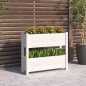 vidaXL Fioriera Bianca 77x25x66 cm in Legno Massello di Pino vidaXL Fioriera Bianca 77x25x66 cm in Legno Massello di Pino