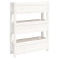 vidaXL Fioriera Bianca 77x25x104,5 cm in Legno Massello di Pino