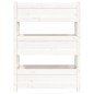 vidaXL Fioriera Bianca 77x25x104,5 cm in Legno Massello di Pino