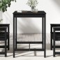 vidaXL Tavolo da Giardino Nero 82,5x82,5x110cm Legno Massello di Pino