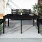 vidaXL Tavolo da Giardino Nero 159,5x82,5x76 cm Legno Massello di Pino vidaXL Tavolo da Giardino Nero 159,5x82,5x76 cm Legno Massello di Pino