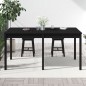 vidaXL Tavolo da Giardino Nero 159,5x82,5x76 cm Legno Massello di Pino vidaXL Tavolo da Giardino Nero 159,5x82,5x76 cm Legno Massello di Pino