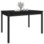 vidaXL Tavolo da Giardino Nero 121x82,5x76 cm Legno Massello di Pino vidaXL Tavolo da Giardino Nero 121x82,5x76 cm Legno Massello di Pino