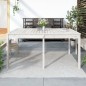 vidaXL Tavolo da Giardino Bianco 159,5x82,5x76cm Legno Massello Pino vidaXL Tavolo da Giardino Bianco 159,5x82,5x76cm Legno Massello Pino