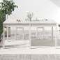 vidaXL Tavolo da Giardino Bianco 159,5x82,5x76cm Legno Massello Pino vidaXL Tavolo da Giardino Bianco 159,5x82,5x76cm Legno Massello Pino