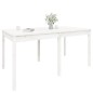 vidaXL Tavolo da Giardino Bianco 159,5x82,5x76cm Legno Massello Pino vidaXL Tavolo da Giardino Bianco 159,5x82,5x76cm Legno Massello Pino