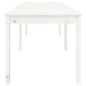 vidaXL Tavolo da Giardino Bianco 159,5x82,5x76cm Legno Massello Pino vidaXL Tavolo da Giardino Bianco 159,5x82,5x76cm Legno Massello Pino