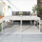 vidaXL Tavolo da Giardino Bianco 203,5x100x76cm Legno Massello di Pino vidaXL Tavolo da Giardino Bianco 203,5x100x76cm Legno Massello di Pino