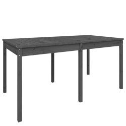 vidaXL Tavolo da Giardino Grigio 159,5x82,5x76 cm Legno Massello Pino