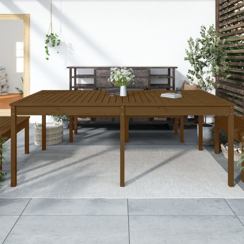 vidaXL Tavolo da Giardino Miele 203,5x100x76cm Legno Massello di Pino vidaXL Tavolo da Giardino Miele 203,5x100x76cm Legno Massello di Pino