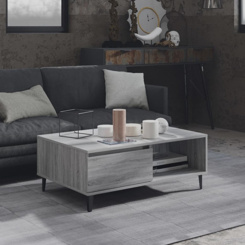 Tavolino da Salotto Grigio Sonoma 90x60x35 cm in Truciolato Tavolino da Salotto Grigio Sonoma 90x60x35 cm in Truciolato