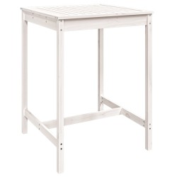 vidaXL Tavolo da Giardino Bianco 82,5x82,5x110cm Legno Massello Pino