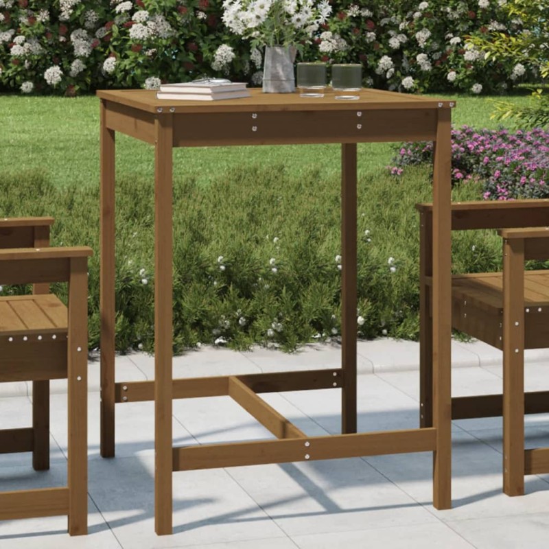 vidaXL Tavolo da Giardino Miele 82,5x82,5x110cm Legno Massello di Pino vidaXL Tavolo da Giardino Miele 82,5x82,5x110cm Legno Massello di Pino