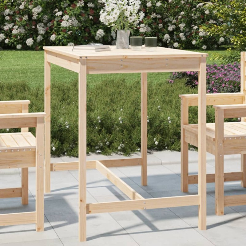 vidaXL Tavolo da Giardino 121x82,5x110 cm in Legno Massello di Pino vidaXL Tavolo da Giardino 121x82,5x110 cm in Legno Massello di Pino
