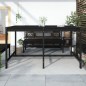 vidaXL Tavolo da Giardino Nero 203,5x90x110 cm Legno Massello di Pino vidaXL Tavolo da Giardino Nero 203,5x90x110 cm Legno Massello di Pino