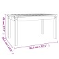 vidaXL Tavolo da Giardino Nero 82,5x50,5x45 cm Legno Massello Pino vidaXL Tavolo da Giardino Nero 82,5x50,5x45 cm Legno Massello Pino