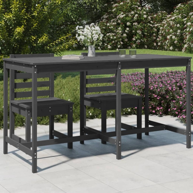 vidaXL Tavolo da Giardino Grigio 203,5x90x110cm Legno Massello di Pino vidaXL Tavolo da Giardino Grigio 203,5x90x110cm Legno Massello di Pino