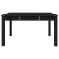 vidaXL Tavolo da Giardino Nero 82,5x82,5x45 cm Legno Massello di Pino