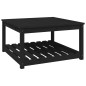 vidaXL Tavolo da Giardino Nero 82,5x82,5x45 cm Legno Massello di Pino vidaXL Tavolo da Giardino Nero 82,5x82,5x45 cm Legno Massello di Pino