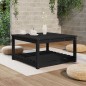 vidaXL Tavolo da Giardino Nero 82,5x82,5x45 cm Legno Massello di Pino vidaXL Tavolo da Giardino Nero 82,5x82,5x45 cm Legno Massello di Pino