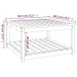 vidaXL Tavolo da Giardino Nero 82,5x82,5x45 cm Legno Massello di Pino vidaXL Tavolo da Giardino Nero 82,5x82,5x45 cm Legno Massello di Pino