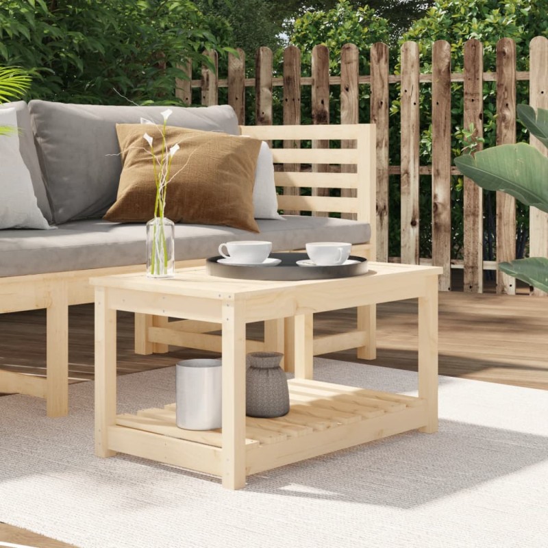 vidaXL Tavolo da Giardino 82,5x50,5x45 cm in Legno Massello di Pino vidaXL Tavolo da Giardino 82,5x50,5x45 cm in Legno Massello di Pino