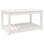 vidaXL Tavolo da Giardino Bianco 82,5x50,5x45 cm Legno Massello Pino vidaXL Tavolo da Giardino Bianco 82,5x50,5x45 cm Legno Massello Pino