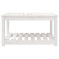 vidaXL Tavolo da Giardino Bianco 82,5x50,5x45 cm Legno Massello Pino vidaXL Tavolo da Giardino Bianco 82,5x50,5x45 cm Legno Massello Pino