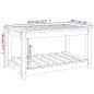 vidaXL Tavolo da Giardino Bianco 82,5x50,5x45 cm Legno Massello Pino vidaXL Tavolo da Giardino Bianco 82,5x50,5x45 cm Legno Massello Pino