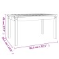 vidaXL Tavolo da Giardino Grigio 82,5x50,5x45 cm Legno Massello Pino