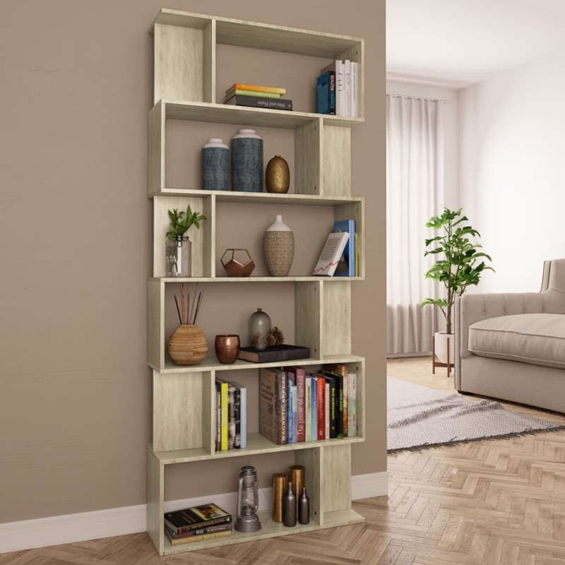 Libreria/Divisorio Rovere Sonoma 80x24x192 cm in Truciolato Libreria/Divisorio Rovere Sonoma 80x24x192 cm in Truciolato