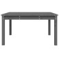 vidaXL Tavolo da Giardino Grigio 82,5x82,5x45 cm Legno Massello Pino