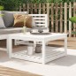 vidaXL Tavolo da Giardino Bianco 82,5x82,5x45cm Legno Massello di Pino vidaXL Tavolo da Giardino Bianco 82,5x82,5x45cm Legno Massello di Pino