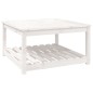 vidaXL Tavolo da Giardino Bianco 82,5x82,5x45cm Legno Massello di Pino vidaXL Tavolo da Giardino Bianco 82,5x82,5x45cm Legno Massello di Pino
