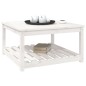vidaXL Tavolo da Giardino Bianco 82,5x82,5x45cm Legno Massello di Pino vidaXL Tavolo da Giardino Bianco 82,5x82,5x45cm Legno Massello di Pino