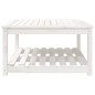 vidaXL Tavolo da Giardino Bianco 82,5x82,5x45cm Legno Massello di Pino vidaXL Tavolo da Giardino Bianco 82,5x82,5x45cm Legno Massello di Pino