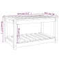 vidaXL Tavolo da Giardino Nero 82,5x50,5x45 cm Legno Massello Pino vidaXL Tavolo da Giardino Nero 82,5x50,5x45 cm Legno Massello Pino