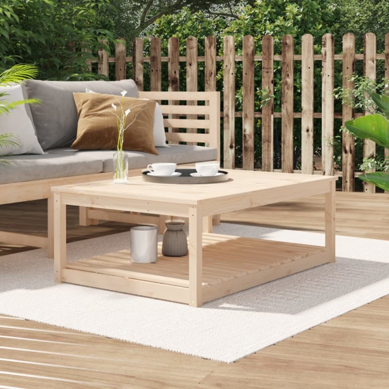 vidaXL Tavolo da Giardino 121x82,5x45 cm in Legno Massello di Pino vidaXL Tavolo da Giardino 121x82,5x45 cm in Legno Massello di Pino