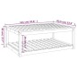 vidaXL Tavolo da Giardino 121x82,5x45 cm in Legno Massello di Pino vidaXL Tavolo da Giardino 121x82,5x45 cm in Legno Massello di Pino