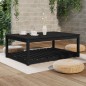 vidaXL Tavolo da Giardino Nero 121x82,5x45 cm Legno Massello di Pino vidaXL Tavolo da Giardino Nero 121x82,5x45 cm Legno Massello di Pino