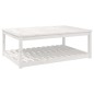 vidaXL Tavolo da Giardino Bianco 121x82,5x45 cm Legno Massello di Pino vidaXL Tavolo da Giardino Bianco 121x82,5x45 cm Legno Massello di Pino