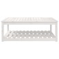 vidaXL Tavolo da Giardino Bianco 121x82,5x45 cm Legno Massello di Pino vidaXL Tavolo da Giardino Bianco 121x82,5x45 cm Legno Massello di Pino