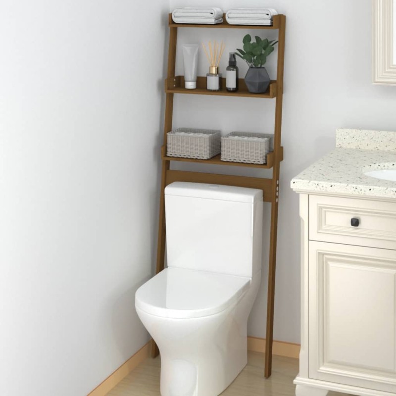 vidaXL Rastrelliera da Bagno Miele 63,5x32x179 cm Legno Massello Pino vidaXL Rastrelliera da Bagno Miele 63,5x32x179 cm Legno Massello Pino